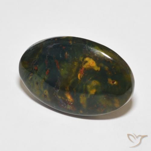 Sanguinaria Multicolor natural de 20.80 ct, Ovalada, Opaco