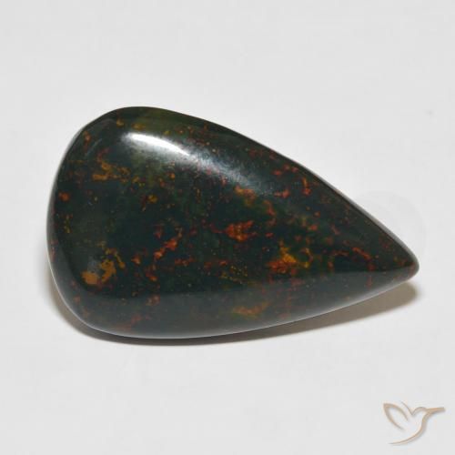 Sanguinaria Multicolor natural de 31.81 ct, En forma de pera, Opaco