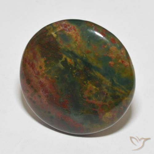 Sanguinaria Multicolor natural de 44.58 ct, Redondo, Opaco