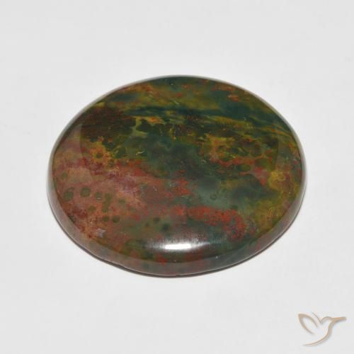 Sanguinaria Multicolor natural de 44.58 ct, Redondo, Opaco