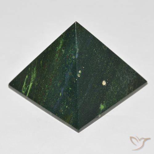 Sanguinaria Verde oscuro natural de 125.94 ct, Cuadrado, Opaco