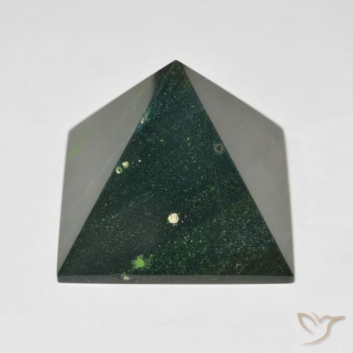 Sanguinaria Verde oscuro natural de 125.94 ct, Cuadrado, Opaco