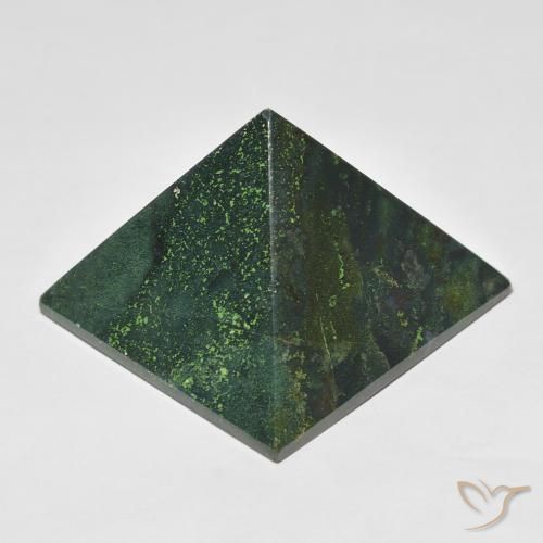 Sanguinaria Verde oscuro natural de 109.05 ct, Cuadrado, Opaco