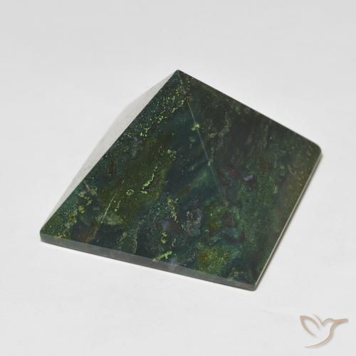 Sanguinaria Verde oscuro natural de 109.05 ct, Cuadrado, Opaco