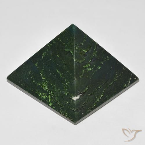 Sanguinaria Verde oscuro natural de 113.40 ct, Cuadrado, Opaco