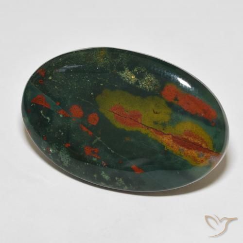 Sanguinaria Multicolor natural de 31.60 ct, Ovalada, Opaco