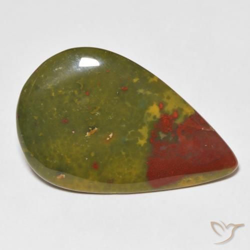 Sanguinaria Multicolor natural de 13.94 ct, En forma de pera, Opaco
