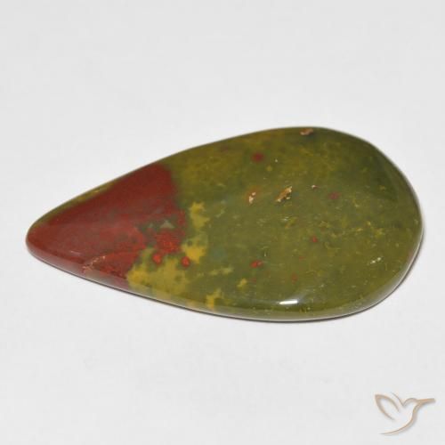 Sanguinaria Multicolor natural de 13.94 ct, En forma de pera, Opaco