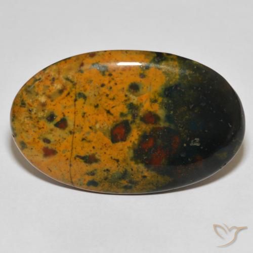 28.21ct Natural Multicolor Sanguinaria, Ovalada, Opaco