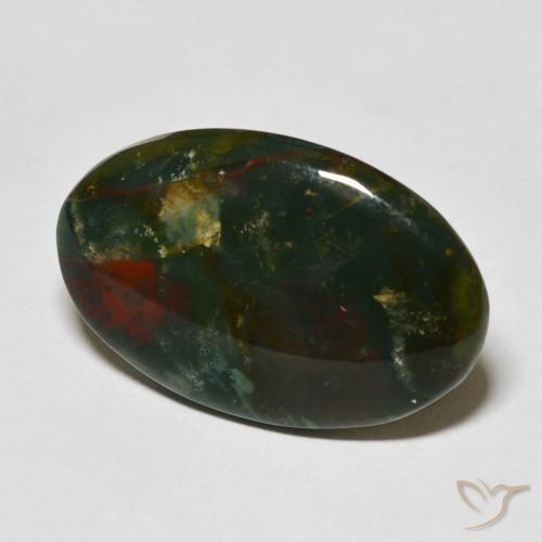 Sanguinaria Multicolor natural de 17.22 ct, Ovalada, Opaco