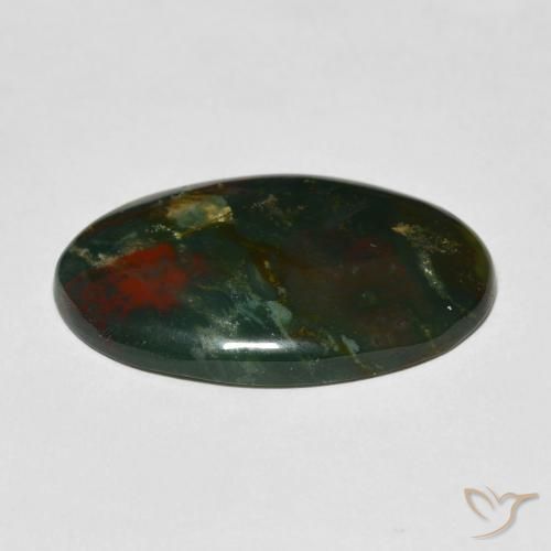 Sanguinaria Multicolor natural de 17.22 ct, Ovalada, Opaco