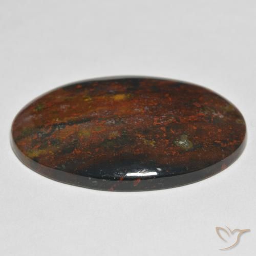 Sanguinaria Multicolor natural de 44.08 ct, Ovalada, Opaco