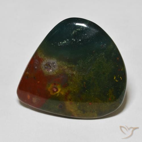 38.95ct Natural Verde oscuro Sanguinaria, En forma de pera, Opaco