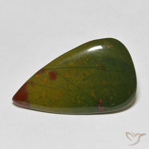 20.29ct Natural Verde y rojo Sanguinaria, En forma de pera, Opaco