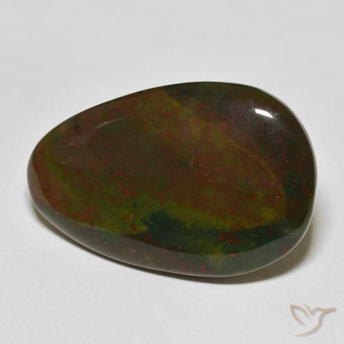 34.76ct Natural Verde y rojo Sanguinaria, Elegante, Opaco