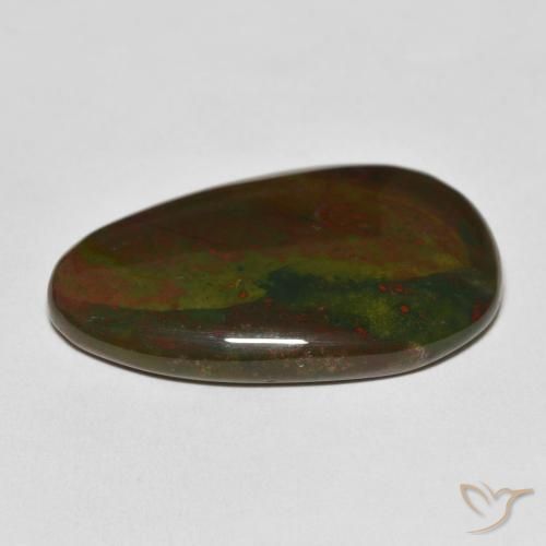 Sanguinaria Verde y rojo natural de 34.76 ct, Elegante, Opaco