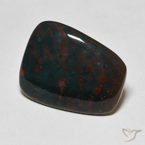 Sanguinaria Verde y rojo natural de 16.09 ct, Elegante, Opaco