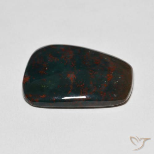Sanguinaria Verde y rojo natural de 16.09 ct, Elegante, Opaco
