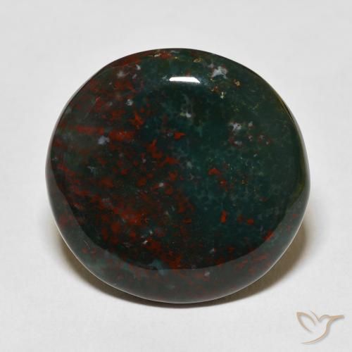 22.52ct Natural Verde y rojo Sanguinaria, Redondo, Opaco