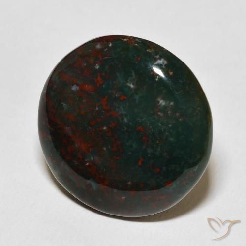 Sanguinaria Verde y rojo natural de 22.52 ct, Redondo, Opaco