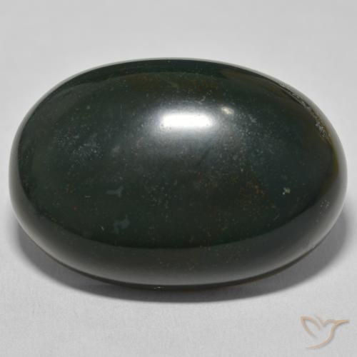 55.24ct Natural Verde oscuro Sanguinaria, Ovalada, Opaco