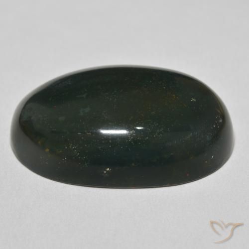 Sanguinaria Verde oscuro natural de 55.24 ct, Ovalada, Opaco