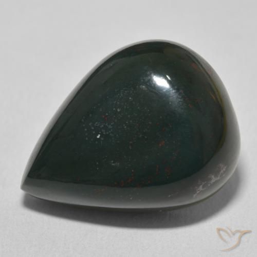24.30ct Natural Verde y rojo Sanguinaria, En forma de pera, Opaco