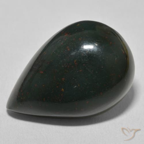 25.62ct Natural Verde y rojo Sanguinaria, En forma de pera, Opaco