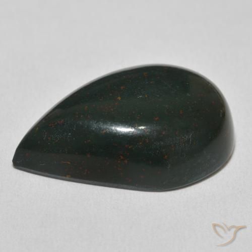 Sanguinaria Verde y rojo natural de 25.62 ct, En forma de pera, Opaco