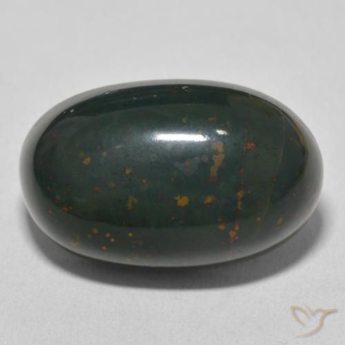 20.45ct Natural Verde y rojo Sanguinaria, Ovalada, Opaco