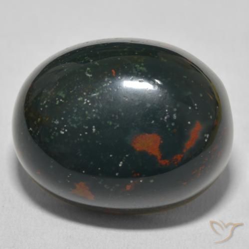 32.22ct Natural Verde oscuro Sanguinaria, Ovalada, Opaco