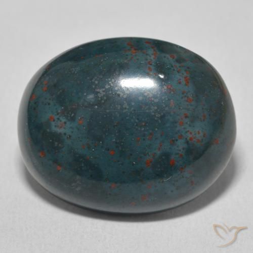 16.08ct Natural Verde bosque Sanguinaria, Ovalada, Opaco