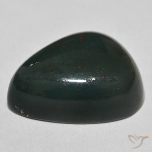 Sanguinaria Verde oscuro natural de 29.36 ct, En forma de pera, Opaco