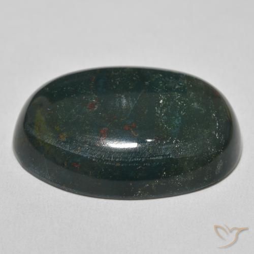 Sanguinaria Verde bosque natural de 44.03 ct, Ovalada, Opaco