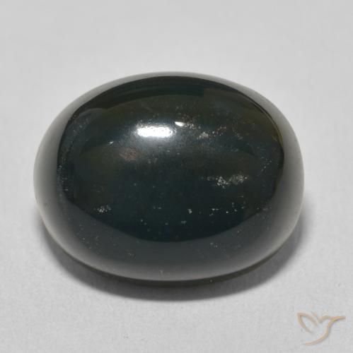 12.03ct Natural Verde oscuro Sanguinaria, Ovalada, Opaco