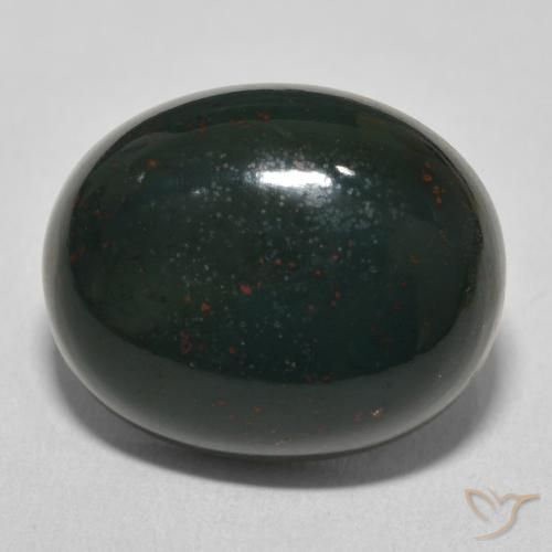 15.68ct Natural Verde azulado Sanguinaria, Ovalada, Opaco