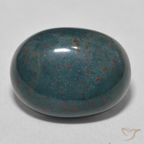 14.14ct Natural Verde oscuro medio Sanguinaria, Ovalada, Opaco