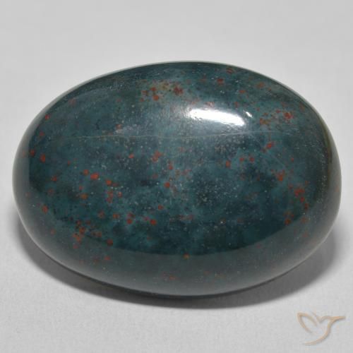 30.84ct Natural Verde multicolor Sanguinaria, Ovalada, Opaco