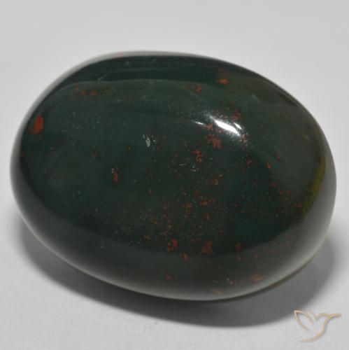 Sanguinaria Verde multicolor natural de 57.49 ct, Ovalada, Opaco