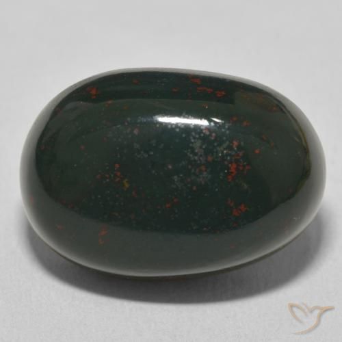 21.39ct Natural Verde oscuro Sanguinaria, Ovalada, Opaco