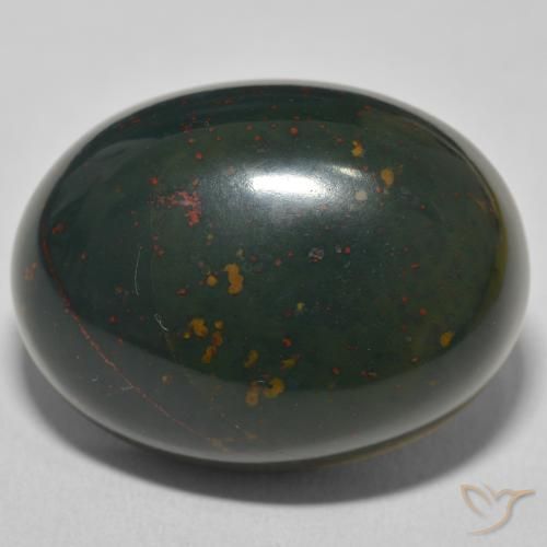 48.69ct Natural Verde oscuro Sanguinaria, Ovalada, Opaco