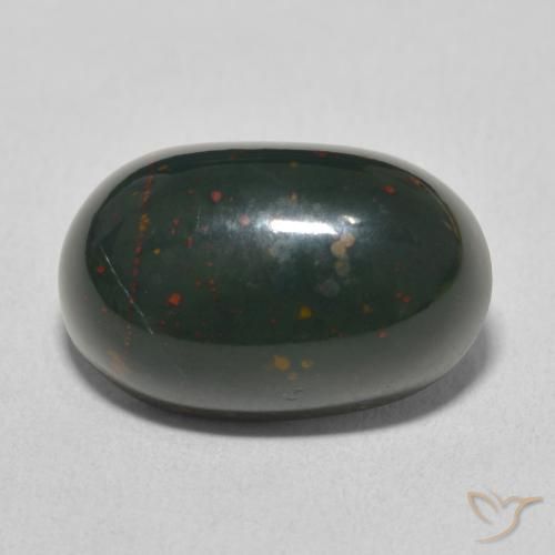 9.92ct Natural Verde oscuro Sanguinaria, Ovalada, Opaco