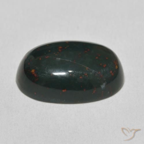Sanguinaria Verde bosque natural de 9.32 ct, Ovalada, Opaco