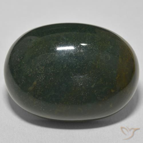 35.01ct Natural Verde oscuro Sanguinaria, Ovalada, Opaco