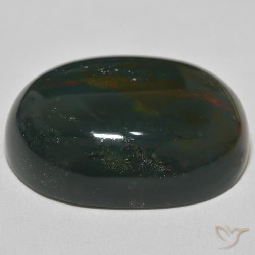 Sanguinaria Verde bosque natural de 88.29 ct, Ovalada, Opaco
