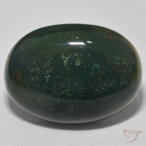 30.57ct Natural Verde multicolor Sanguinaria, Ovalada, Opaco