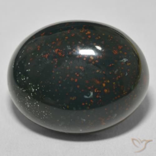 27.95ct Natural Verde multicolor Sanguinaria, Ovalada, Opaco