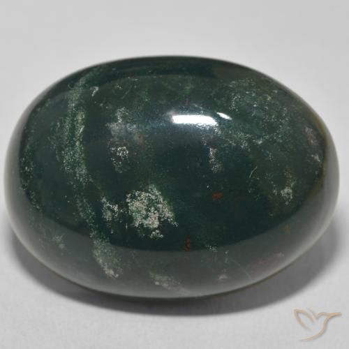 41.22ct Natural Verde oscuro Sanguinaria, Ovalada, Opaco