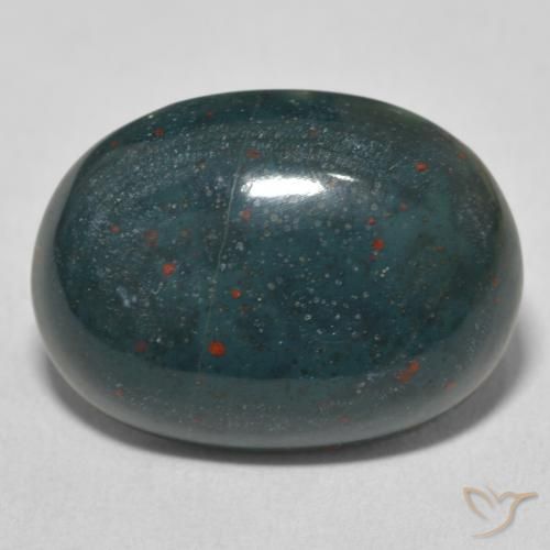 13.24ct Natural Verde oscuro Sanguinaria, Ovalada, Opaco