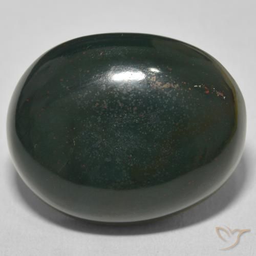 26.46ct Natural Verde oscuro Sanguinaria, Ovalada, Opaco